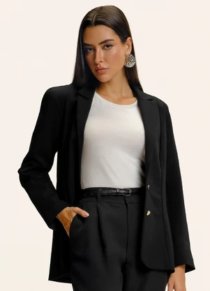 Endless - Blazer Alfaiataria Manga Longa Preto - ENDLESS