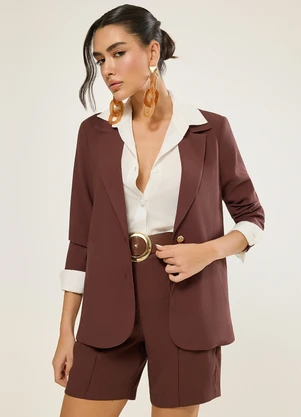 Naguchi - Blazer Alfaiataria Marrom Escuro - NAGUCHI
