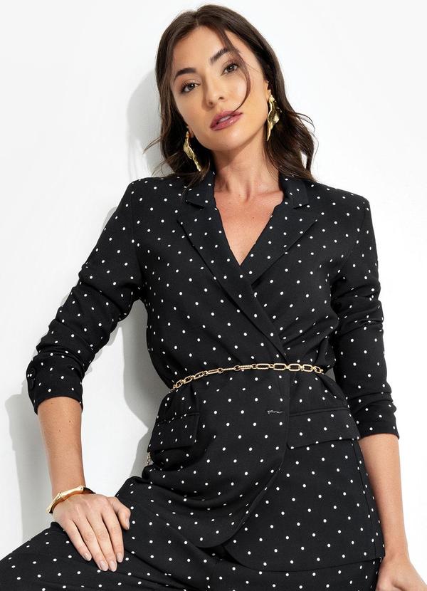 Farm - Blazer Alfaiataria Poá Preto