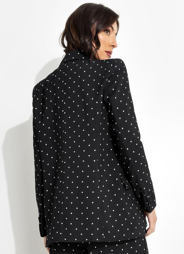 Farm Blazer Alfaiataria Poá Preto