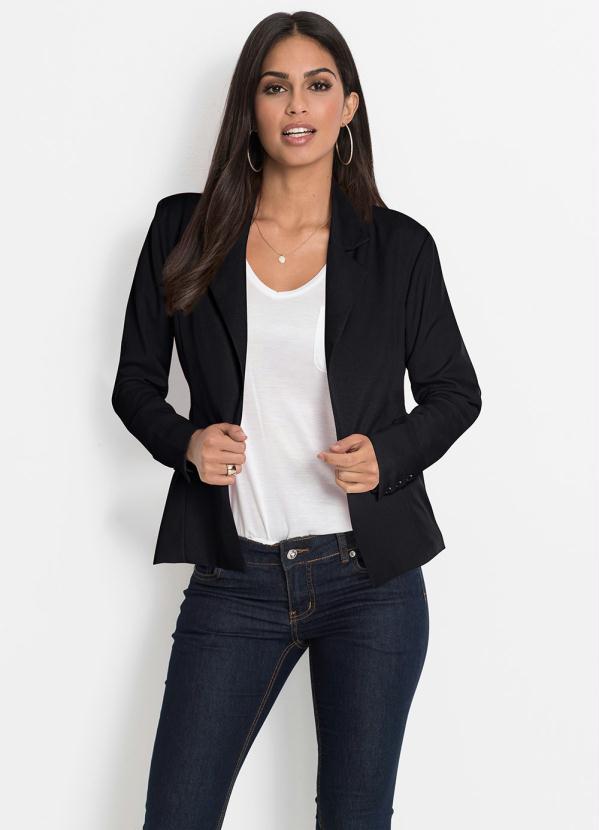 bonprix - Blazer Alfaiataria Preto 5
