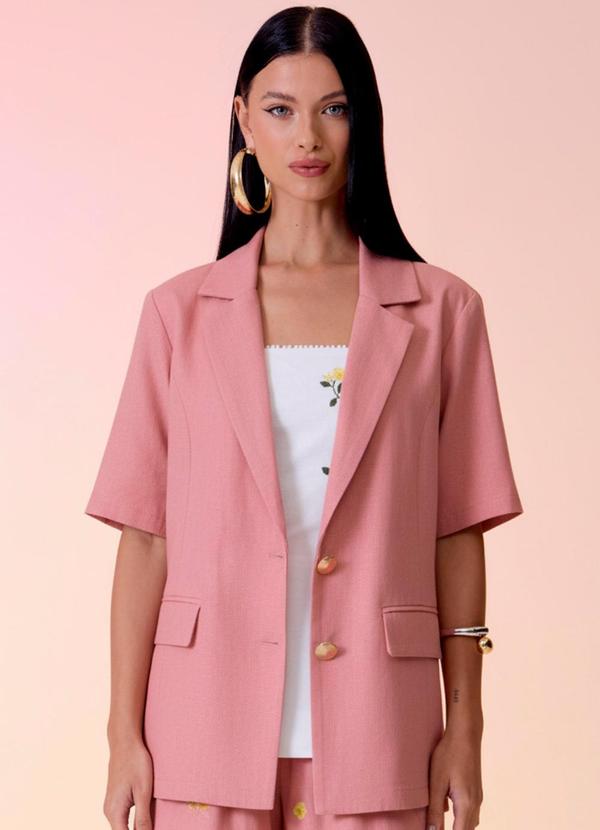 Carlota Costa - Blazer Alfaiataria Rosa