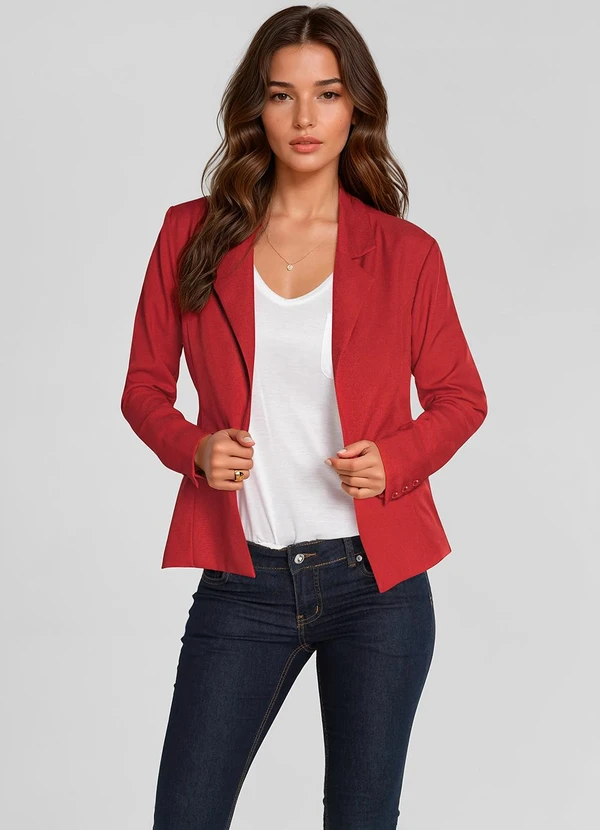 bonprix - Blazer Alfaiataria Vermelho 3