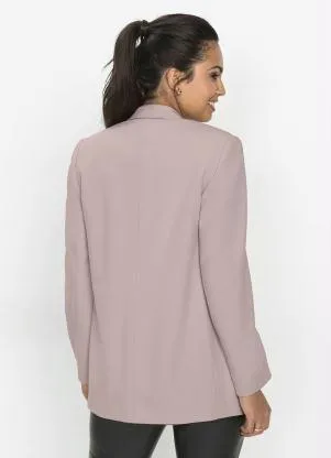 bonprix - Blazer Alfaitaria Alongado Rosê - BONPRIX