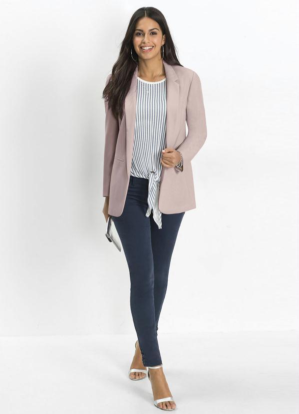 bonprix - Blazer Alfaitaria Alongado Rosê 3