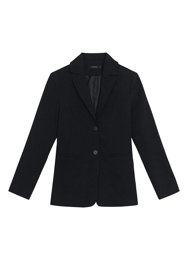 Malwee - Blazer Alongado Alfaiataria Preto