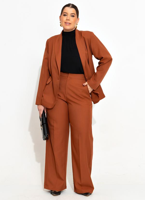 Quintess - Blazer Alongado Avelã em Alfaiataria 2