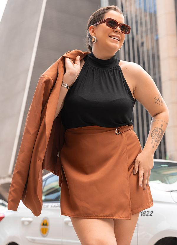 Quintess - Blazer Alongado Avelã em Alfaiataria 5