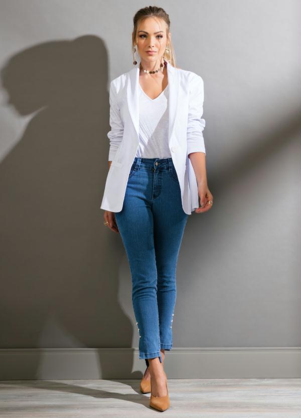 Quintess - Blazer Alongado Branco 2