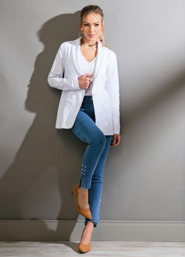 Quintess - Blazer Alongado Branco 3