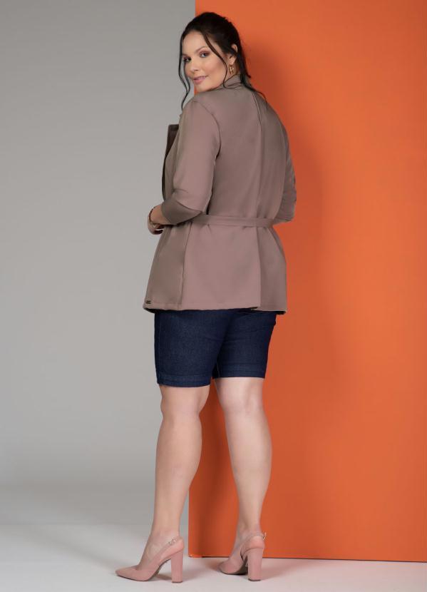 Quintess - Blazer Alongado com Faixa Rosê 8