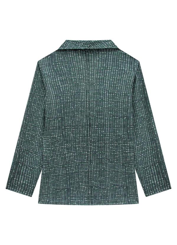 Lunender - Blazer Alongado em Malha Malica Crepe Verde 2