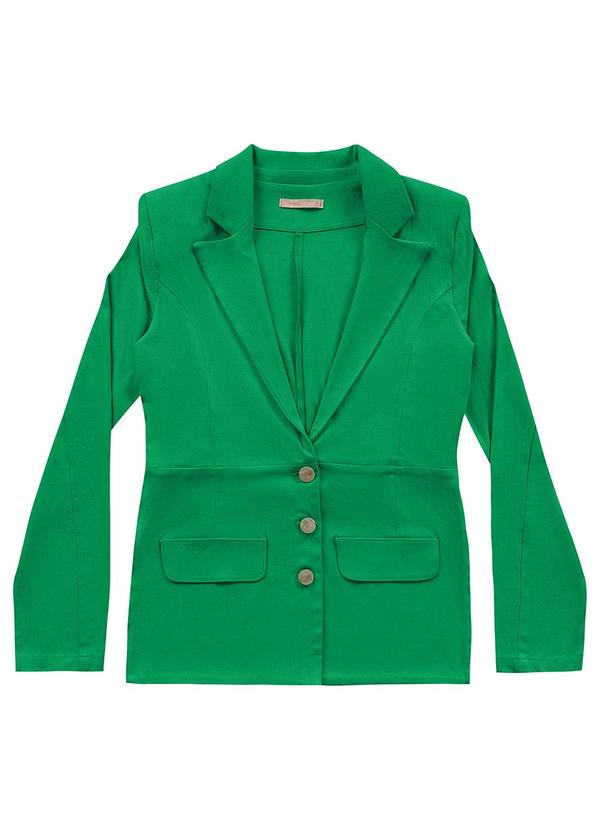 Angel - Blazer Alongado Linho Verde 2