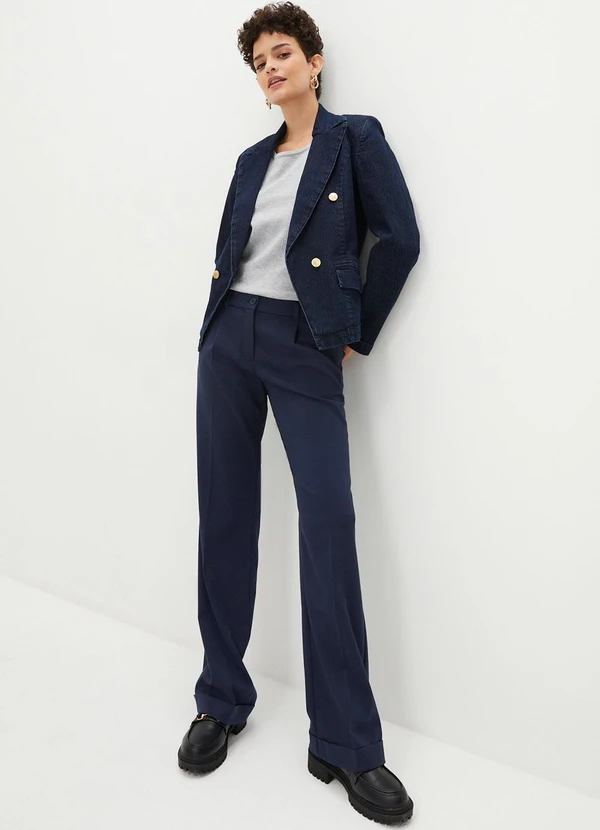 bonprix - Blazer Azul Escuro em Jeans 3