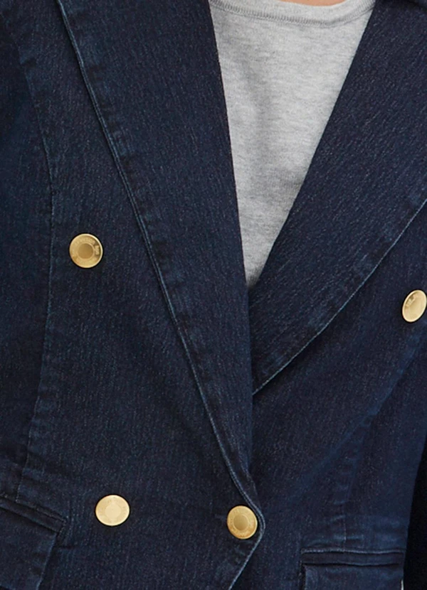 bonprix - Blazer Azul Escuro em Jeans 5