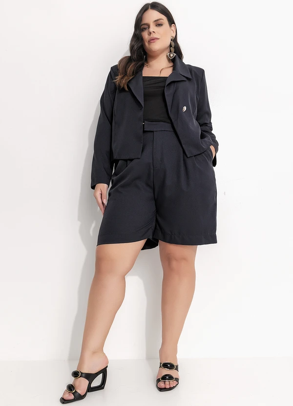 Quintess - Blazer Azul Marinho em Alfaiataria 3