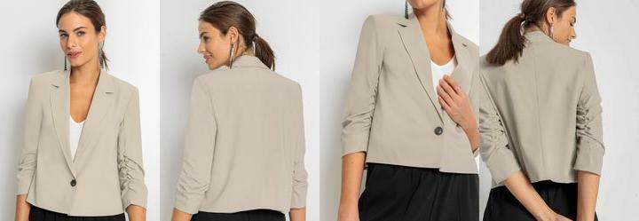 Blazer Bege em Alfaiataria