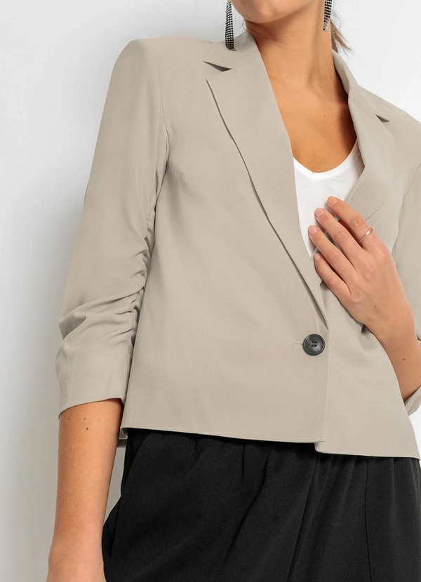 bonprix - Blazer Bege em Alfaiataria 3
