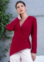 Blazer Bord em Alfaiataria Forrado