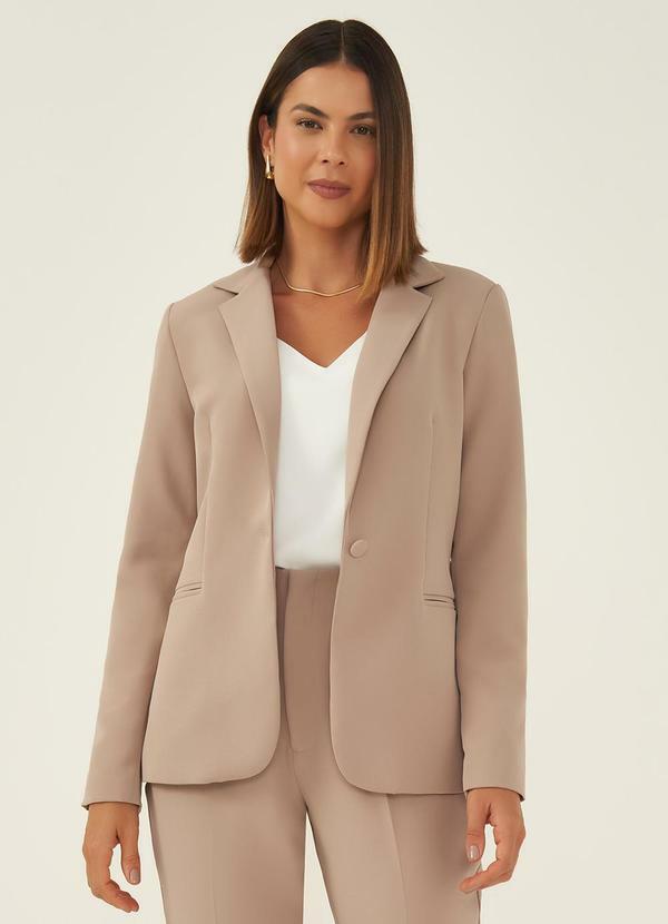 Principessa - Blazer Clássico de Alfaiataria Nancy Nude