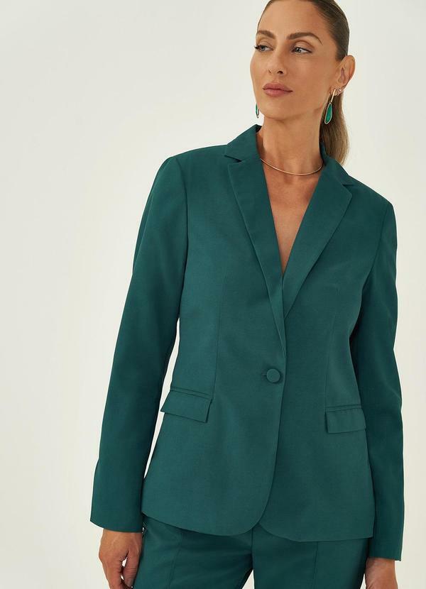 Principessa - Blazer Clássico de Alfaiataria Verde Marcela