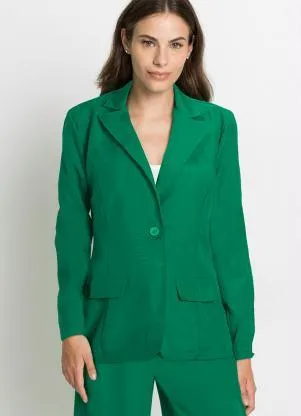 bonprix - Blazer com Botão Verde - BONPRIX