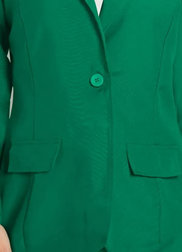 bonprix - Blazer com Botão Verde 1