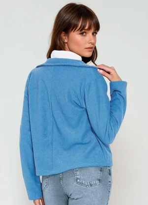 bonprix - Blazer com Botões e Bolsos Azul - BONPRIX
