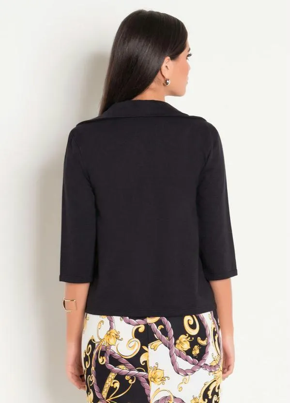 Rosalie - Blazer com Mangas 7/8 Preto 3