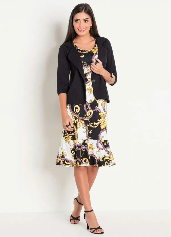 Rosalie - Blazer com Mangas 7/8 Preto 4