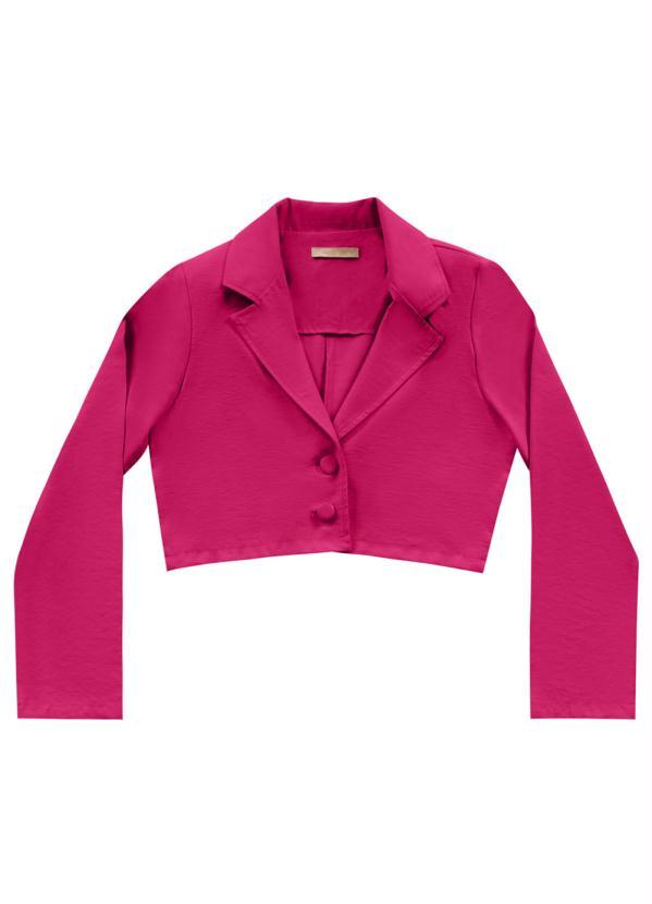 Angel - Blazer Cropped Alfaiataria Rosa