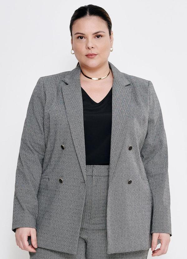 Principessa - Blazer Cruzado Chevron Virginia Preto 3