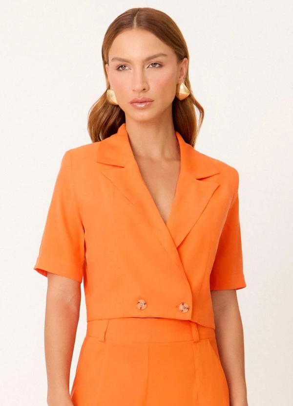 Carlota Costa - Blazer Curto Laranja 1