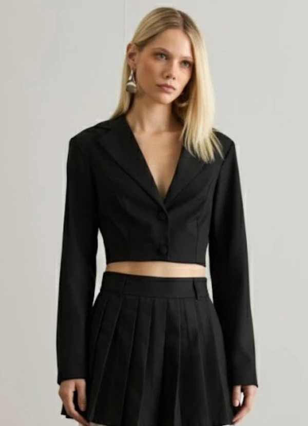 Carlota Costa - Blazer Curto Preto