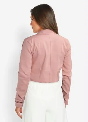 bonprix - Blazer Curto Rosa - BONPRIX