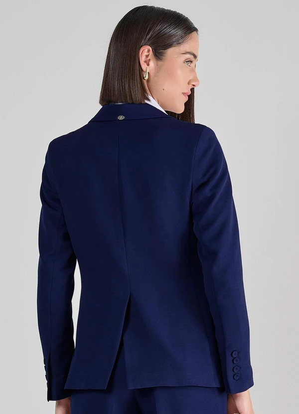 Principessa - Blazer de Alfaiataria Azul Marinho Flávia 2