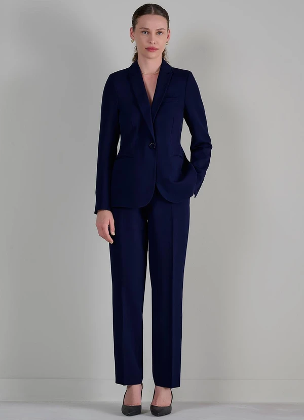 Principessa - Blazer de Alfaiataria Azul Marinho Flávia 6