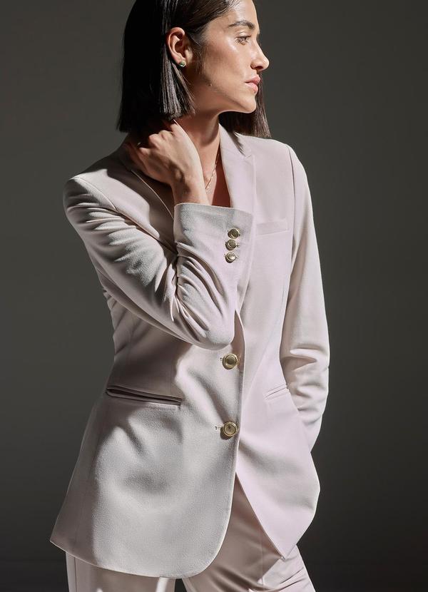 Principessa - Blazer de Alfaiataria Bege com 2 Botões Florence Bege