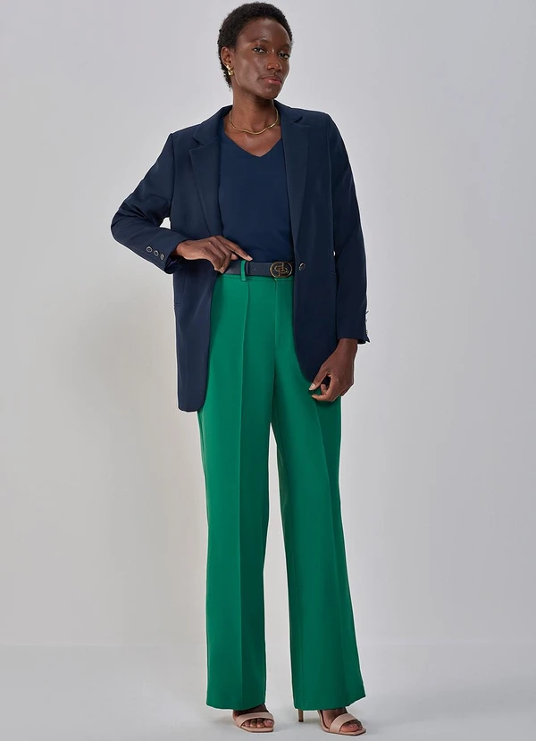 Principessa - Blazer de Alfaiataria Marinho Botão Único Edelmira 3