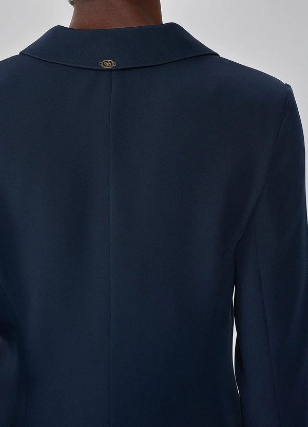 Principessa - Blazer de Alfaiataria Marinho Botão Único Edelmira 5
