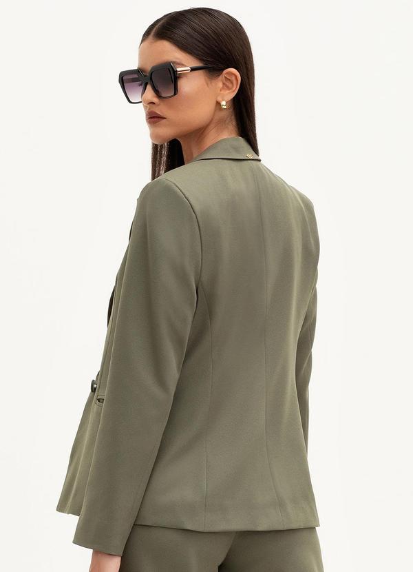 Principessa - Blazer de Alfaiataria Creponada Verde Veridiana 2