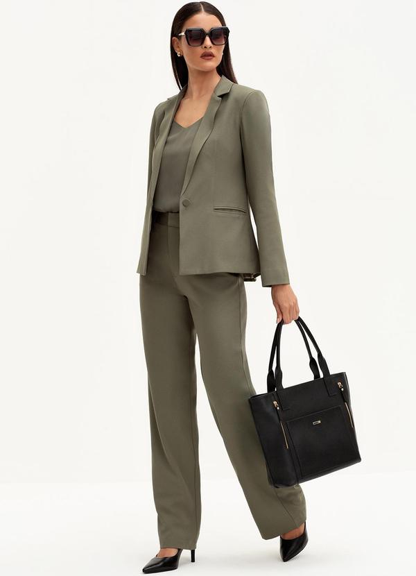 Principessa - Blazer de Alfaiataria Creponada Verde Veridiana 3