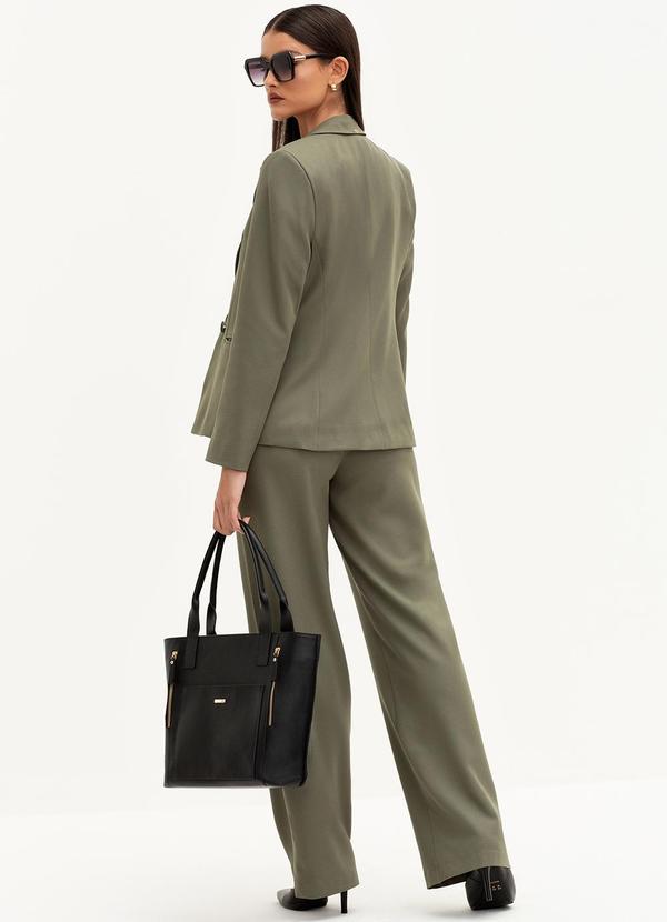 Principessa - Blazer de Alfaiataria Creponada Verde Veridiana 4