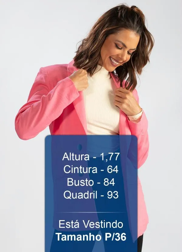 Hering - Blazer de Alfaiataria em Linho Rosa 5
