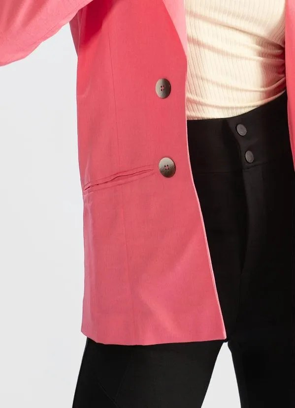 Hering - Blazer de Alfaiataria em Linho Rosa 6