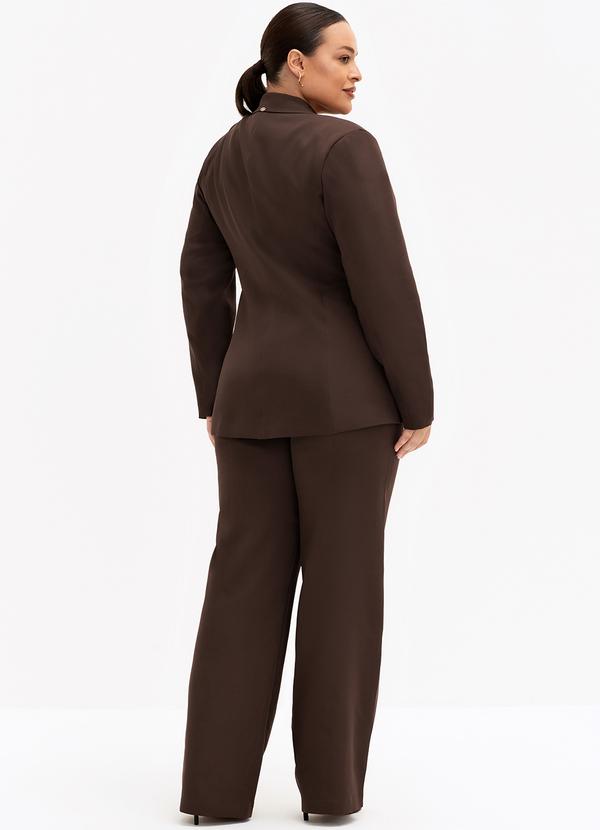 Principessa - Blazer de Alfaiataria Intermediário Marrom 10
