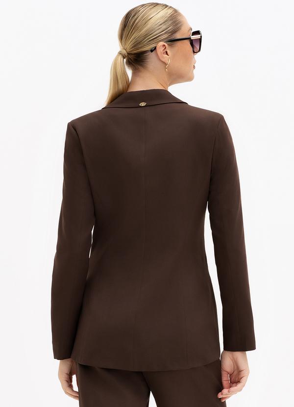 Principessa - Blazer de Alfaiataria Intermediário Marrom 8