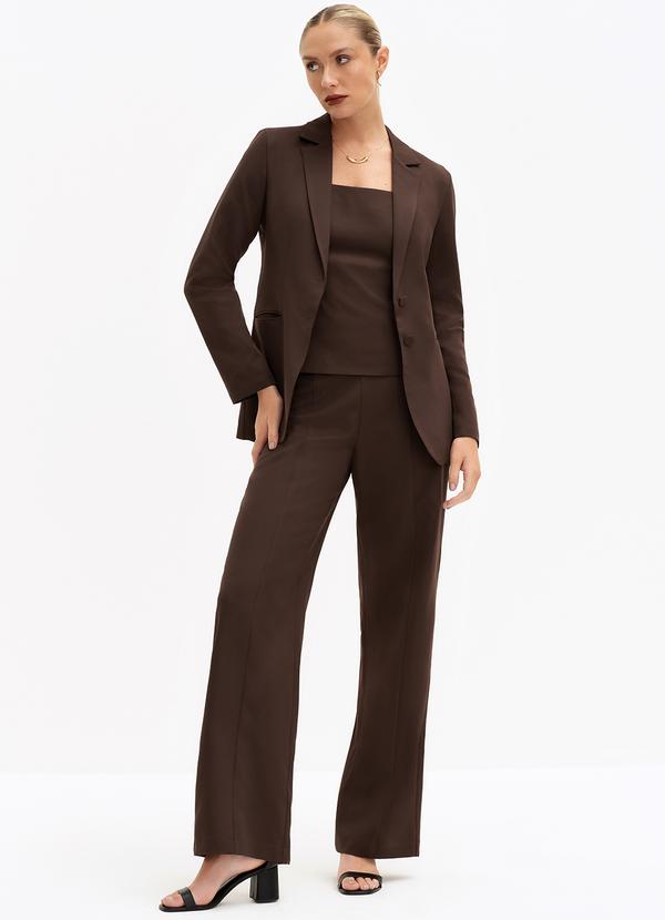 Principessa - Blazer de Alfaiataria Intermediário Marrom 7