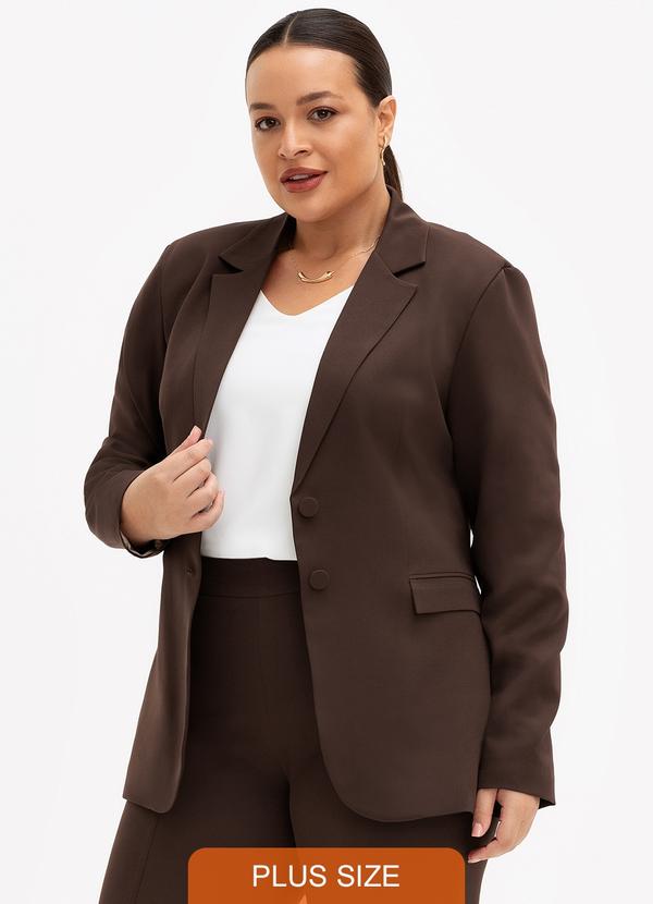 Principessa - Blazer de Alfaiataria Intermediário Marrom 3
