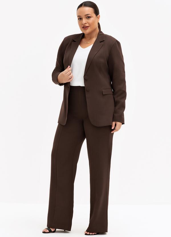 Principessa - Blazer de Alfaiataria Intermediário Marrom 1